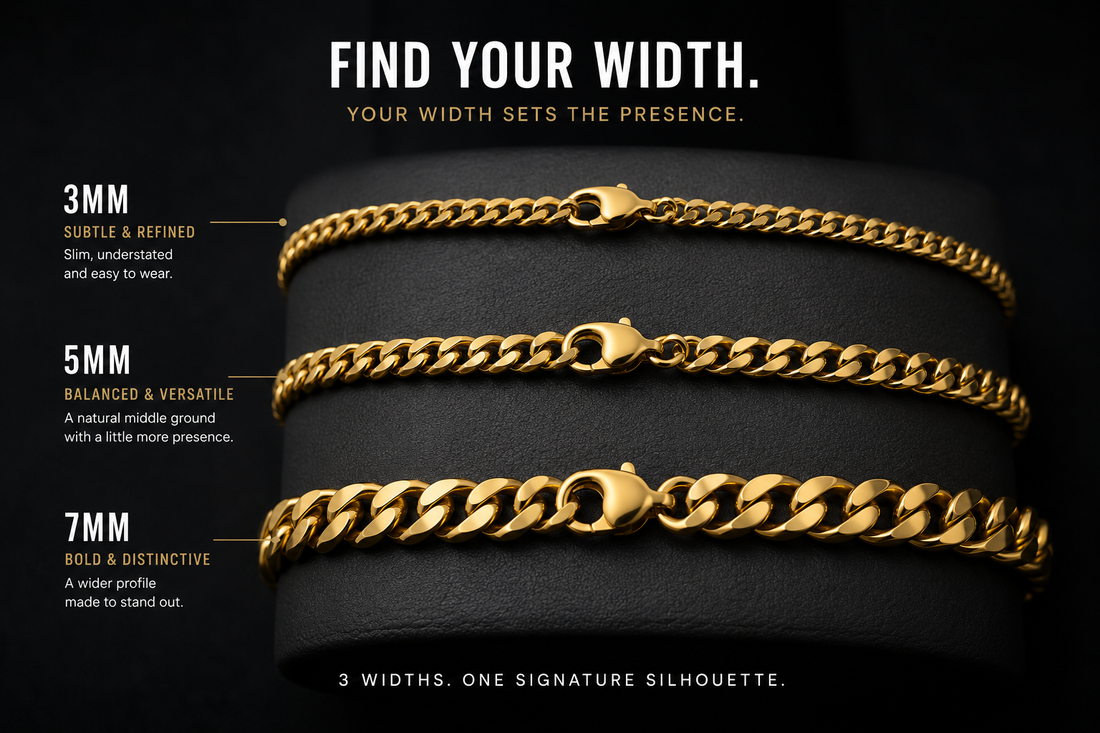 3MM, 5MM OR 7MM: WHICH CUBAN LINK WIDTH FITS YOUR STYLE?